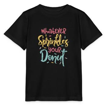 Donut - Stanley/Stella Kinder T-Shirt MINI CREATOR  - Schwarz - Vorne - Mikhail (115cm)