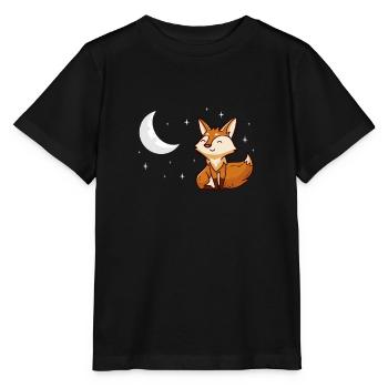 Fox Foxes Fox Forest Animal Forest Animal Gift - Stanley/Stella MINI CREATOR Kids’ T-Shirt - black - Front - Mikhail (115cm)
