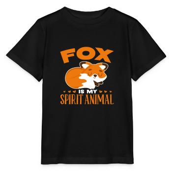 Fox Foxes Fox Forest Animal Forest Animal Gift - Stanley/Stella MINI CREATOR Kids’ T-Shirt - black - Front - Mikhail (115cm)