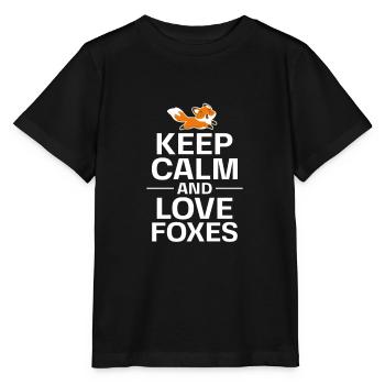 Fox Foxes Fox Forest Animal Forest Animal Gift - Stanley/Stella MINI CREATOR Kids’ T-Shirt - black - Front - Mikhail (115cm)