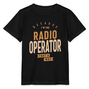 Radio Operator - Stanley/Stella MINI CREATOR Kids’ T-Shirt - black - Front - Mikhail (115cm)