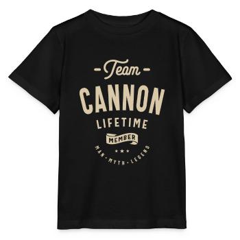 Team Cannon Lifetime Member - Name Cannon - Stanley/Stella MINI CREATOR Kids’ T-Shirt - black - Front - Mikhail (115cm)