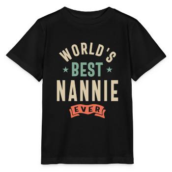 La meilleure nounou du monde - Grand-mère - T-shirt bio MINI CREATOR Stanley/Stella Enfant - noir - Devant - Mikhail (115cm)