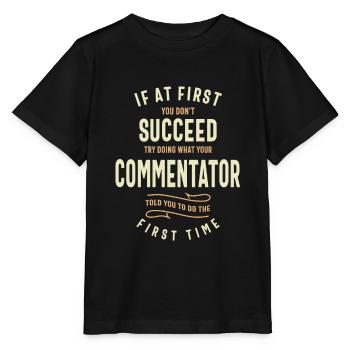 Listen to the Commentator - Stanley/Stella MINI CREATOR Kids’ T-Shirt - black - Front - Mikhail (115cm)