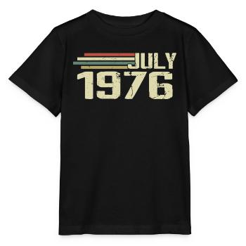 Anniversaire juillet 1976 Année 1976 juillet Né en 1976 - T-shirt bio MINI CREATOR Stanley/Stella Enfant - noir - Devant - Mikhail (115cm)