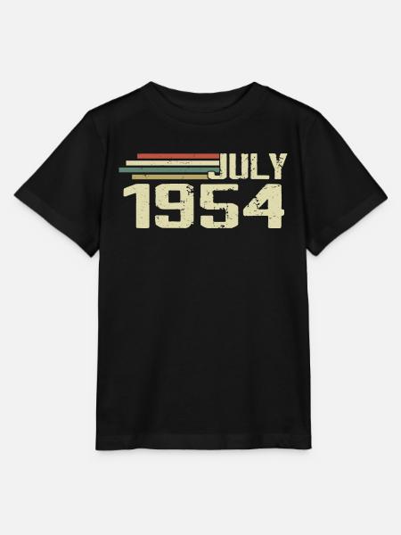 Anniversaire juillet 1954 Année 1954 juillet Né en 1954 - T-shirt bio MINI CREATOR Stanley/Stella Enfant - noir
