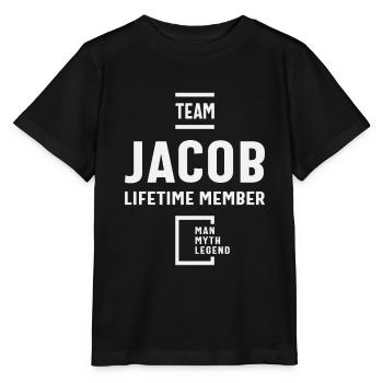 Team Jacob Lifetime Member Funny Name Jacob - Stanley/Stella MINI CREATOR Kids’ T-Shirt - black - Front - Mikhail (115cm)