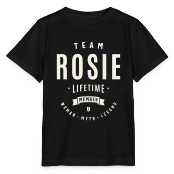 Team Rosie Lebenslanges Mitglied Lustiger Name Rosie - Stanley/Stella Kinder T-Shirt MINI CREATOR  - Schwarz - Vorne - Mikhail (115cm)