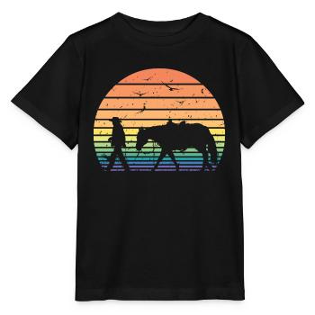 Retro Vintage Horseman Horse Lover Equestrian Gift - Stanley/Stella MINI CREATOR Kids’ T-Shirt - black - Front - Mikhail (115cm)