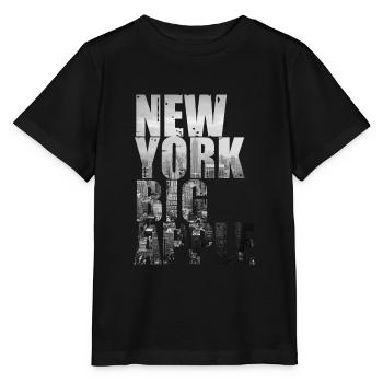 New York Big Apple Skyline USA - Stanley/Stella Kinder T-Shirt MINI CREATOR  - Schwarz - Vorne - Mikhail (115cm)