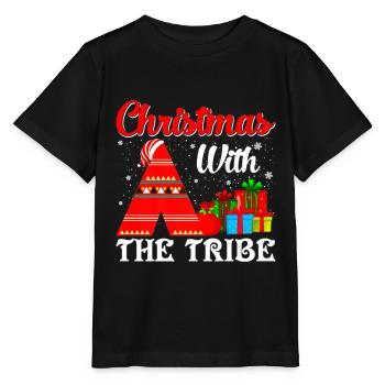 Family Christmas With The Tribe - Stanley/Stella MINI CREATOR Kids’ T-Shirt - black - Front - Mikhail (115cm)