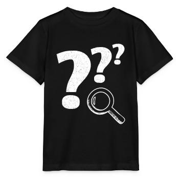 Fragezeichen Lupe - Stanley/Stella Kinder T-Shirt MINI CREATOR  - Schwarz - Vorne - Mikhail (115cm)