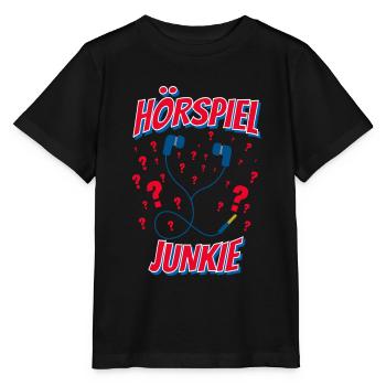 Kopfhörer Fragezeichen Hörbuch Hörspiel Junkie - Stanley/Stella Kinder T-Shirt MINI CREATOR  - Schwarz - Vorne - Mikhail (115cm)