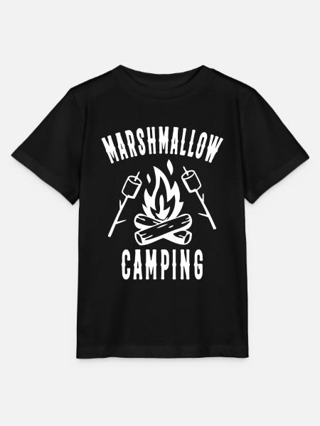 Marshmallow Camping Grilling Camping - Stanley/Stella Kinder-T-shirt MINI CREATOR  - zwart