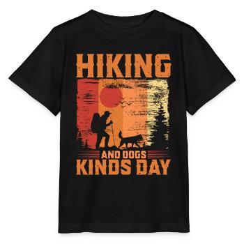 Hikers Hiking Nature Dogs Dog Dog Lovers - Stanley/Stella MINI CREATOR Kids’ T-Shirt - black - Front - Mikhail (115cm)