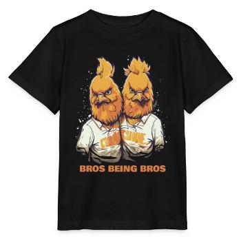 Bros unter sich: Die Hühner Brüder - Stanley/Stella Kinder T-Shirt MINI CREATOR  - Schwarz - Vorne - Mikhail (115cm)