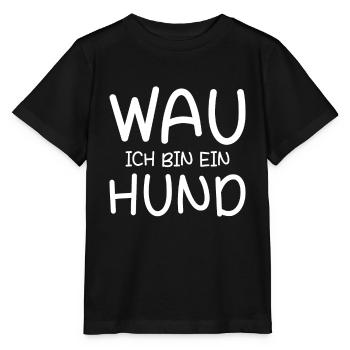 Déguisement de chien Déguisement de chien Wau Je suis un chien - T-shirt bio MINI CREATOR Stanley/Stella Enfant - noir - Devant - Mikhail (115cm)