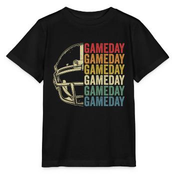 Retro Football Gameday American Football - Stanley/Stella MINI CREATOR Kids’ T-Shirt - black - Front - Mikhail (115cm)