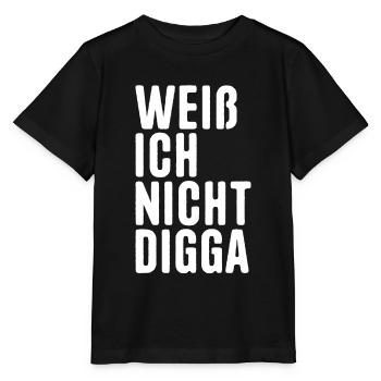 Je ne connais pas Digga - T-shirt bio MINI CREATOR Stanley/Stella Enfant - noir - Devant - Mikhail (115cm)