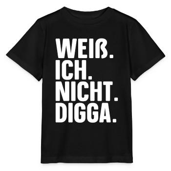 Je ne connais pas Digga Drôle Je ne connais pas Digga - T-shirt bio MINI CREATOR Stanley/Stella Enfant - noir - Devant - Mikhail (115cm)