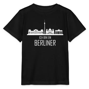 Berlin Skyline Ich bin ein Berliner - Stanley/Stella Kinder T-Shirt MINI CREATOR  - Schwarz - Vorne - Mikhail (115cm)