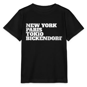 Bickendorf Paris Tokio New York Köln Viertel Kult - Stanley/Stella Kinder T-Shirt MINI CREATOR  - Schwarz - Vorne - Mikhail (115cm)
