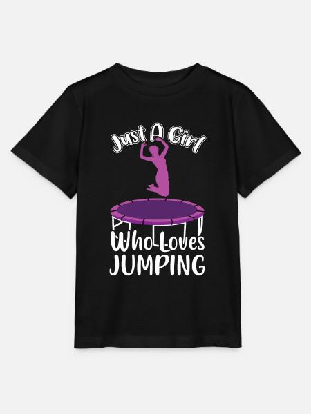 Ein Mädchen das Trampolin springen liebt - Stanley/Stella Kinder T-Shirt MINI CREATOR  - Schwarz