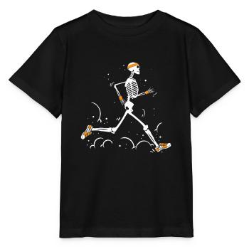 Bandeau de coureur squelette - T-shirt bio MINI CREATOR Stanley/Stella Enfant - noir - Devant - Mikhail (115cm)
