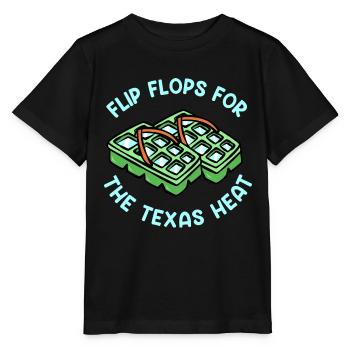 Texas Weather Flip Flops Design pour les fiers Texans - T-shirt bio MINI CREATOR Stanley/Stella Enfant - noir - Devant - Mikhail (115cm)