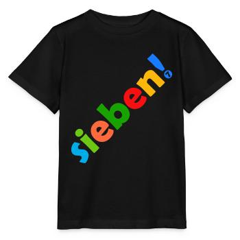 SIEBEN 7 JAHRE 7. GEBURTSTAG - Stanley/Stella Kinder T-Shirt MINI CREATOR  - Schwarz - Vorne - Mikhail (115cm)