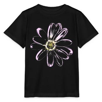 Flower Mallow (Hollow) - FLOWER Floral - Stanley/Stella MINI CREATOR Kids’ T-Shirt - black - Front - Mikhail (115cm)