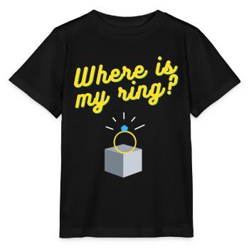 Where is my ring? - Stanley/Stella MINI CREATOR Kids’ T-Shirt - black - Front - Mikhail (115cm)