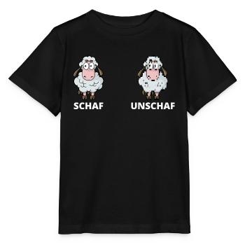 Schäfchen Schaf Unschaf Schafbock Schaffell - Stanley/Stella Kinder T-Shirt MINI CREATOR  - Schwarz - Vorne - Mikhail (115cm)