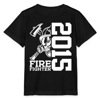 POMPIERS DES POMPIERS 11E ANNIVERSAIRE 2015 - T-shirt bio MINI CREATOR Stanley/Stella Enfant - noir - Devant - Mikhail (115cm)