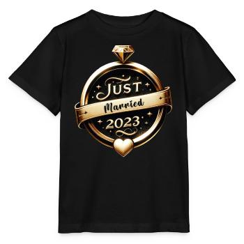 Golden Nuptial Commemorative - Stanley/Stella MINI CREATOR Kids’ T-Shirt - black - Front - Mikhail (115cm)