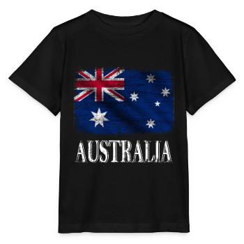 Australia, Australia flag - Stanley/Stella MINI CREATOR Kids’ T-Shirt - black - Front - Mikhail (115cm)