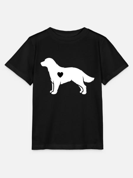 Cadeau de coeur de chien Golden Retriver - T-shirt bio MINI CREATOR Stanley/Stella Enfant - noir