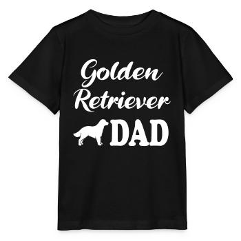 Golden Retriever Dad saying gift - Stanley/Stella MINI CREATOR Kids’ T-Shirt - black - Front - Mikhail (115cm)