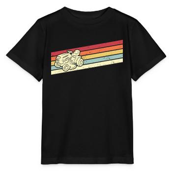 Lawn Mower Lawn Tractor Ride-on Mower Lawn Mowing - Stanley/Stella MINI CREATOR Kids’ T-Shirt - black - Front - Mikhail (115cm)