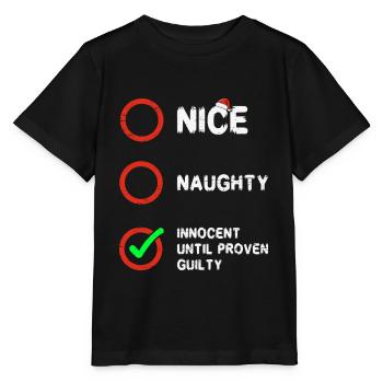 Gentil méchant innocent jusqu’à preuve du contraire - T-shirt bio MINI CREATOR Stanley/Stella Enfant - noir - Devant - Mikhail (115cm)