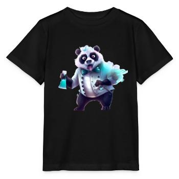 Scientifique Panda - T-shirt bio MINI CREATOR Stanley/Stella Enfant - noir - Devant - Mikhail (115cm)