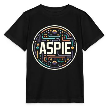 Asperger-Syndrom Aspie - Stanley/Stella Kinder T-Shirt MINI CREATOR  - Schwarz - Vorne - Mikhail (115cm)