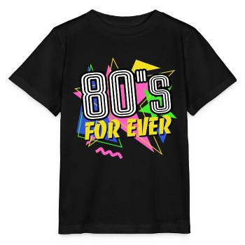 Années 80 Pour Éternité - Années 80 - Coloré + Fou - T-shirt bio MINI CREATOR Stanley/Stella Enfant - noir - Devant - Mikhail (115cm)