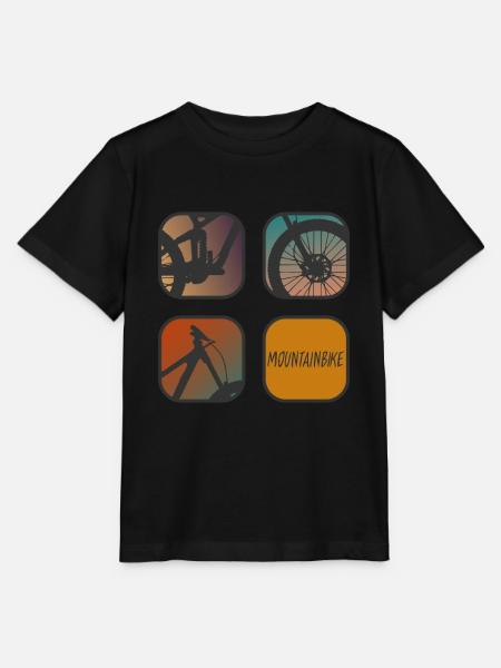 Mountainbike Downhill Enduro - Stanley/Stella Kinder T-Shirt MINI CREATOR - Schwarz