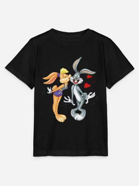 Looney Tunes Bugs Bunny und Lola Liebe - Stanley/Stella Kinder T-Shirt MINI CREATOR - Schwarz
