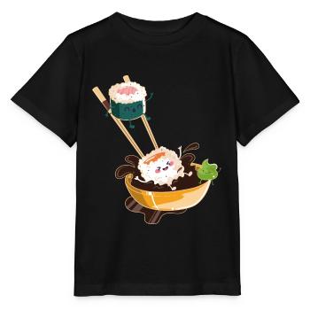 Sushi Anime I Japanese Food I Kawaii Sushi - Stanley/Stella MINI CREATOR Kids’ T-Shirt - black - Front - Mikhail (115cm)