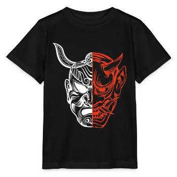 Dämonische Maske Hannya Hannyamaske Japan Oni - Stanley/Stella Kinder T-Shirt MINI CREATOR  - Schwarz - Vorne - Mikhail (115cm)