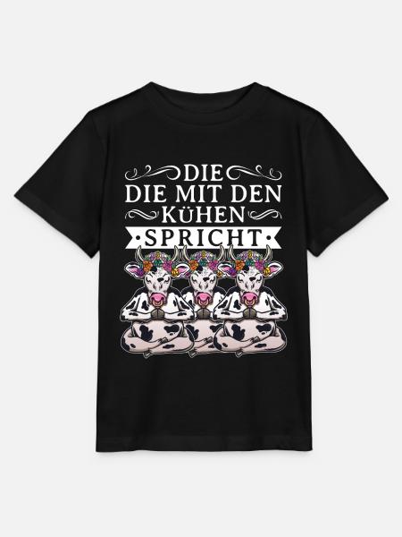 Lustiger Yoga Kuh Spruch Kühe - Stanley/Stella Kinder T-Shirt MINI CREATOR - Schwarz