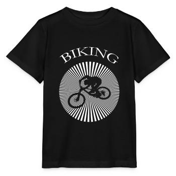 biking - Stanley/Stella Kinder T-Shirt MINI CREATOR  - Schwarz - Vorne - Mikhail (115cm)