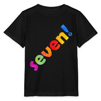 SEVEN 7 YEARS 7TH BIRTHDAY - Stanley/Stella MINI CREATOR Kids’ T-Shirt - black - Front - Mikhail (115cm)